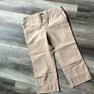 GAP pants size 10 distressed cropped tan colored trouser